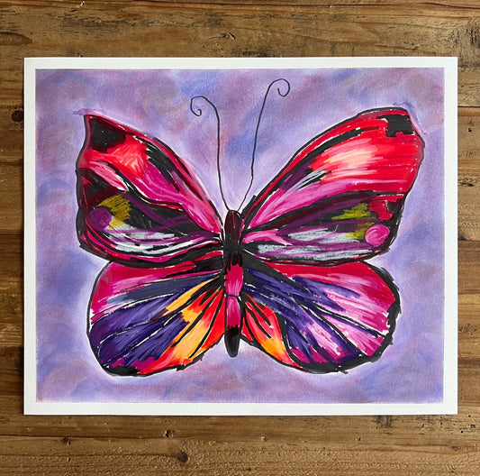 Butterfly  - ORIGINAL 14x17” FRAMED