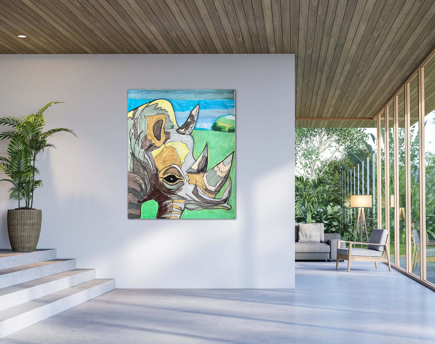 The Safari Collection: The Rhino - Art Prints