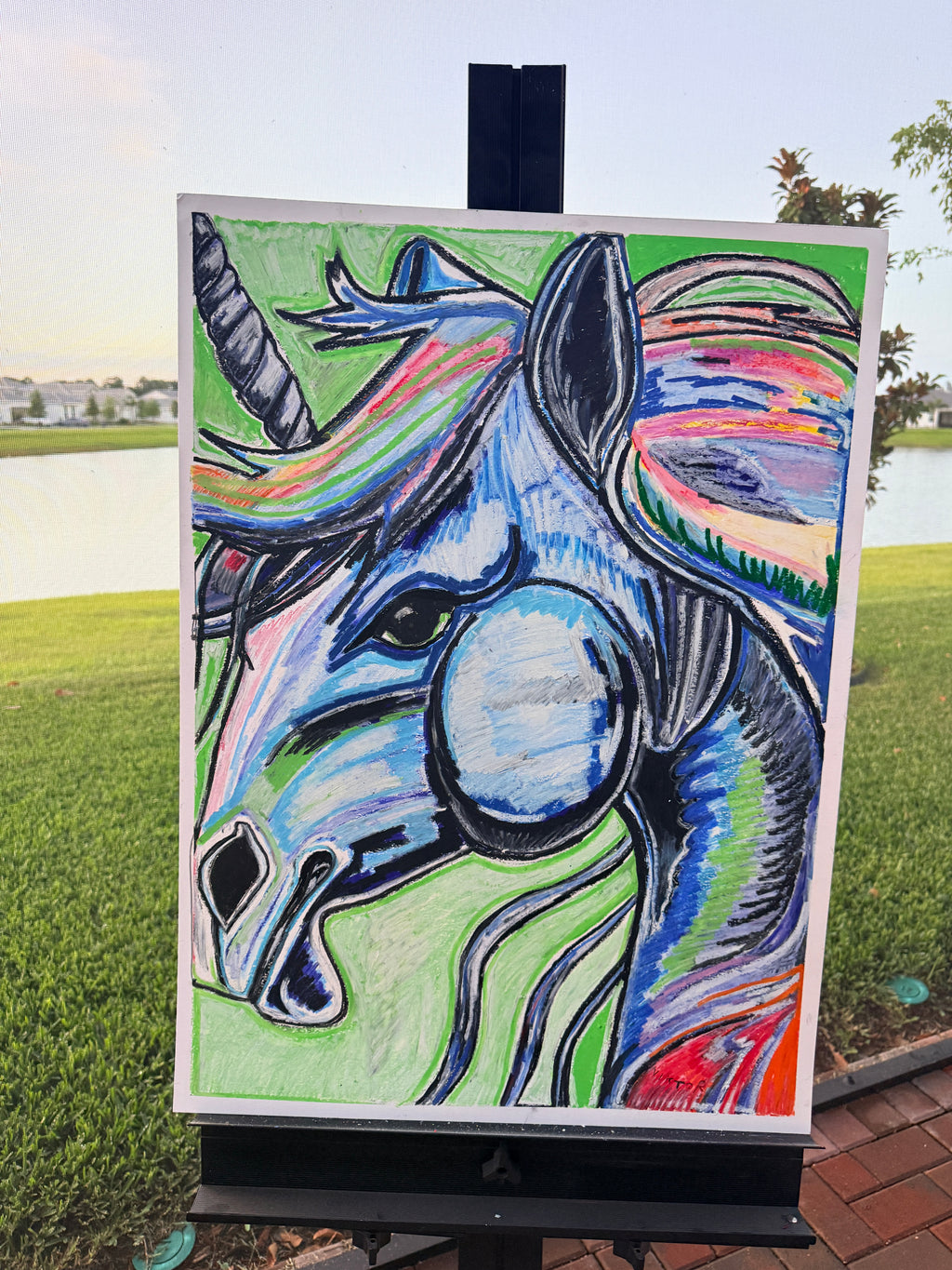 Mythic Majesty - ORIGINAL oil pastels artwork 22x30”