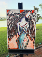 Angel's Whisper - ORIGINAL oil pastels artwork 22x30” (video attached)