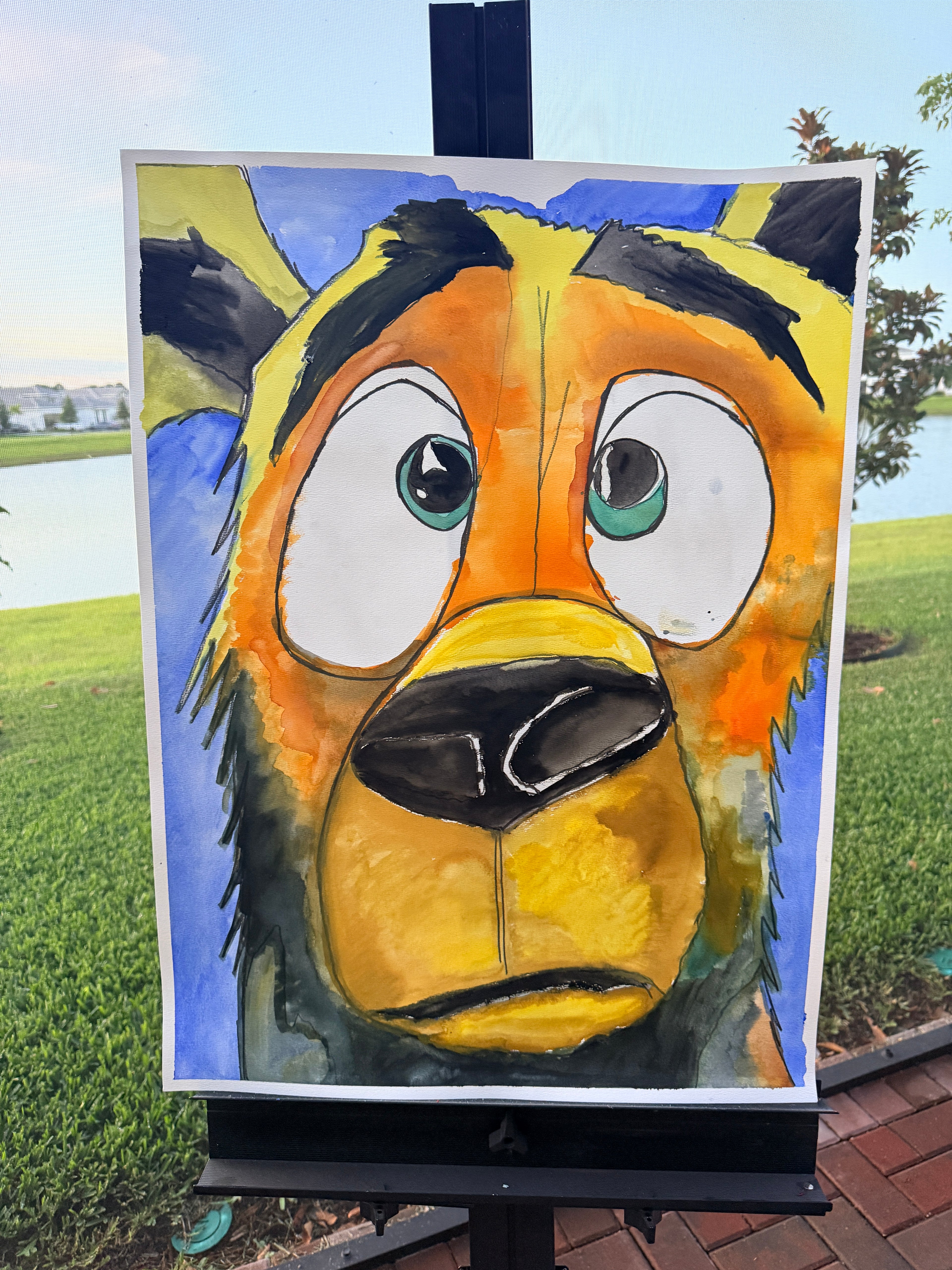 Watercolor Dog - ORIGINAL Watercolor artwork 22x30”