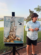 Sea Watch - ORIGINAL Watercolor artwork 22x30” (video attached)