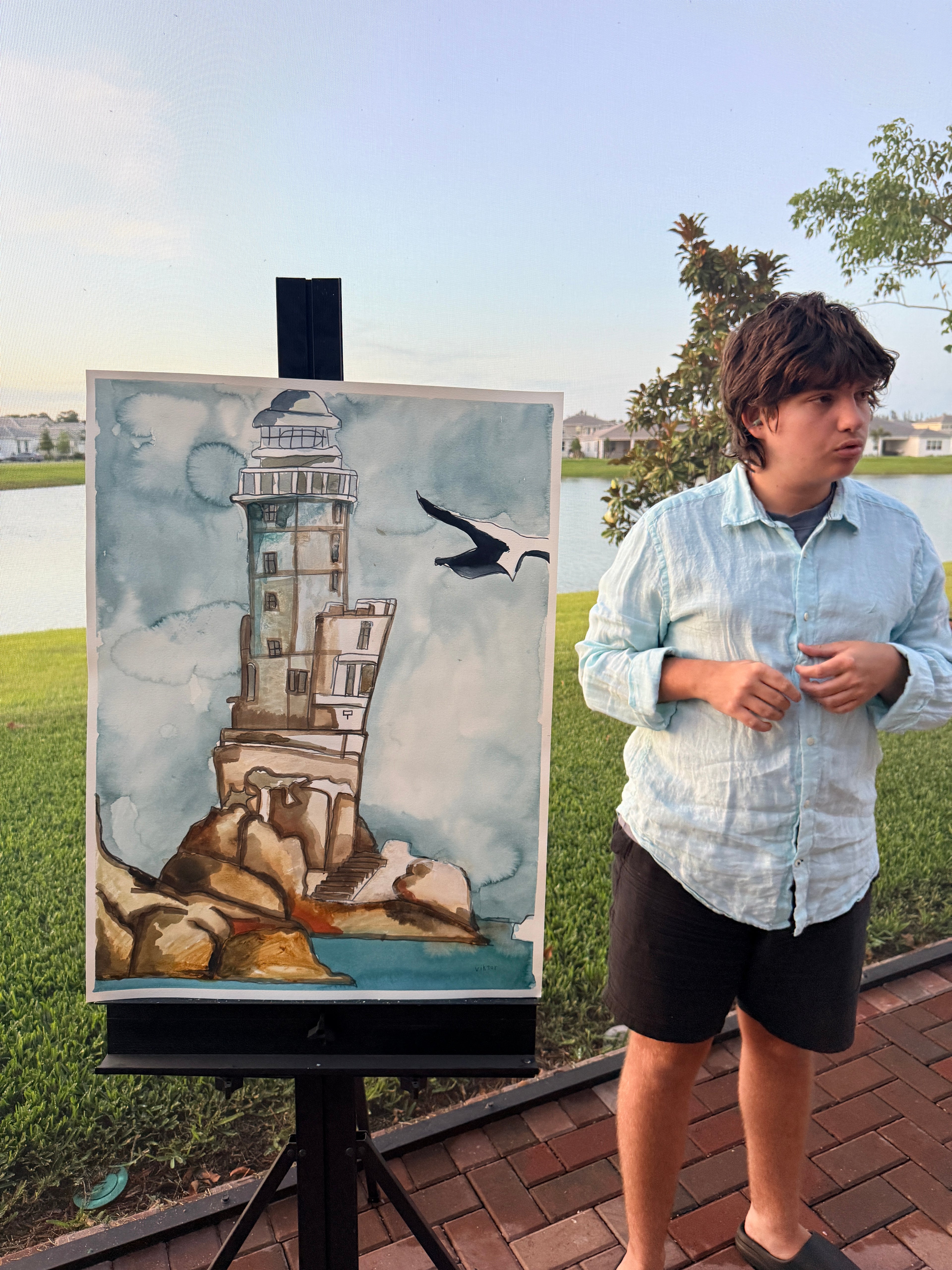 Sea Watch - ORIGINAL Watercolor artwork 22x30” (video attached)