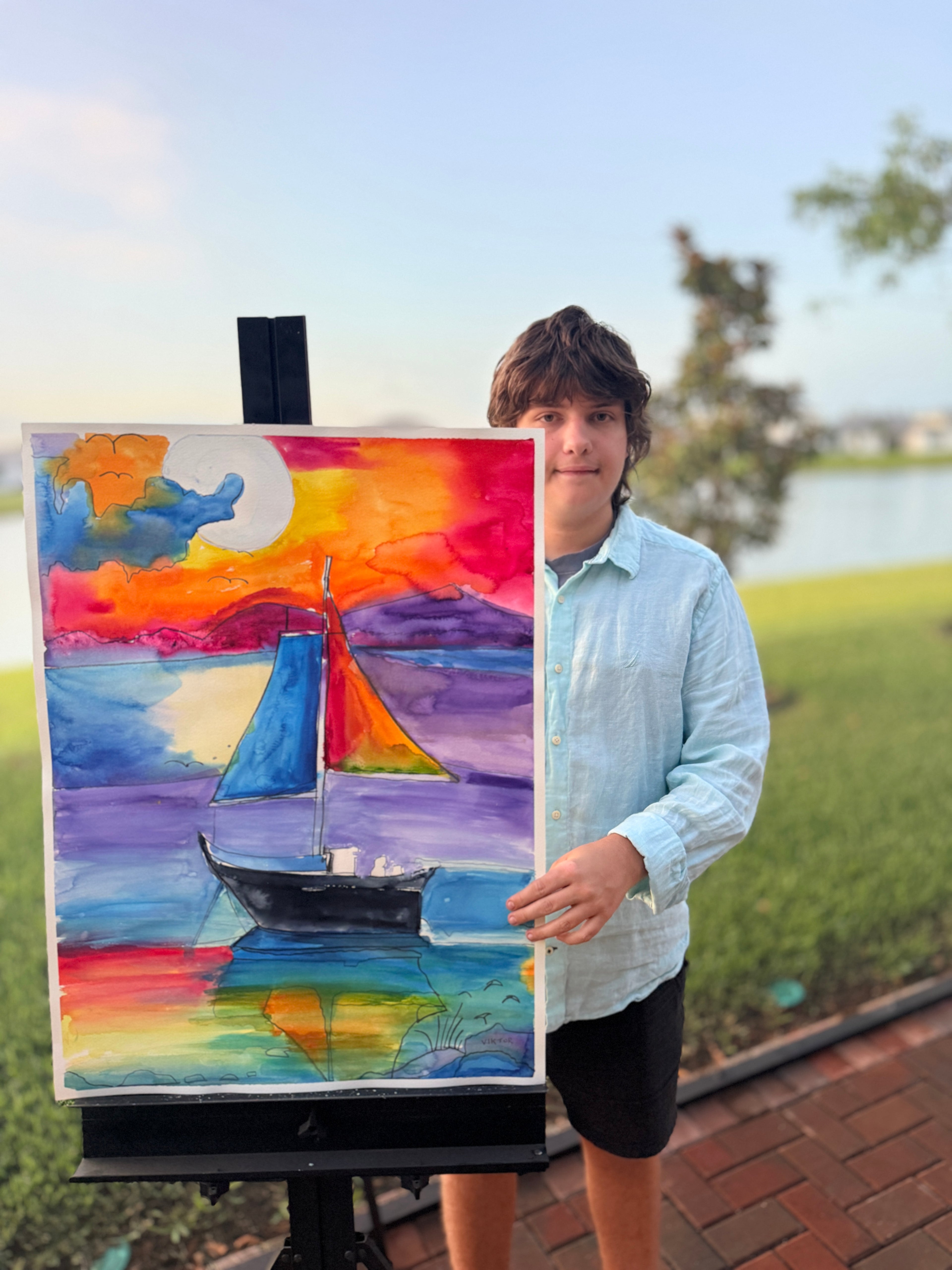 Sail Away - ORIGINAL Watercolor artwork 22x30”