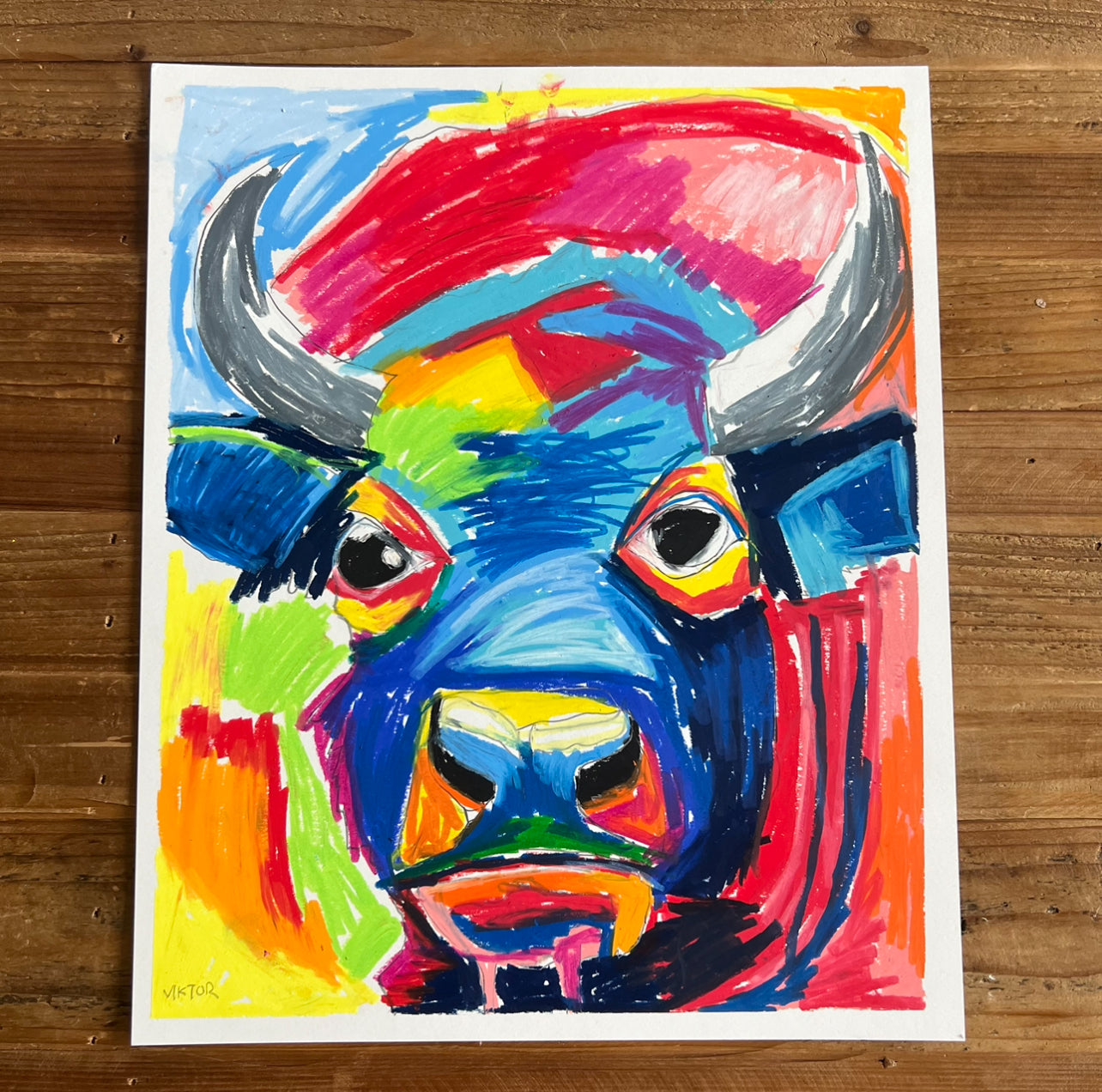 The Colorful Yak - ORIGINAL  14x17”