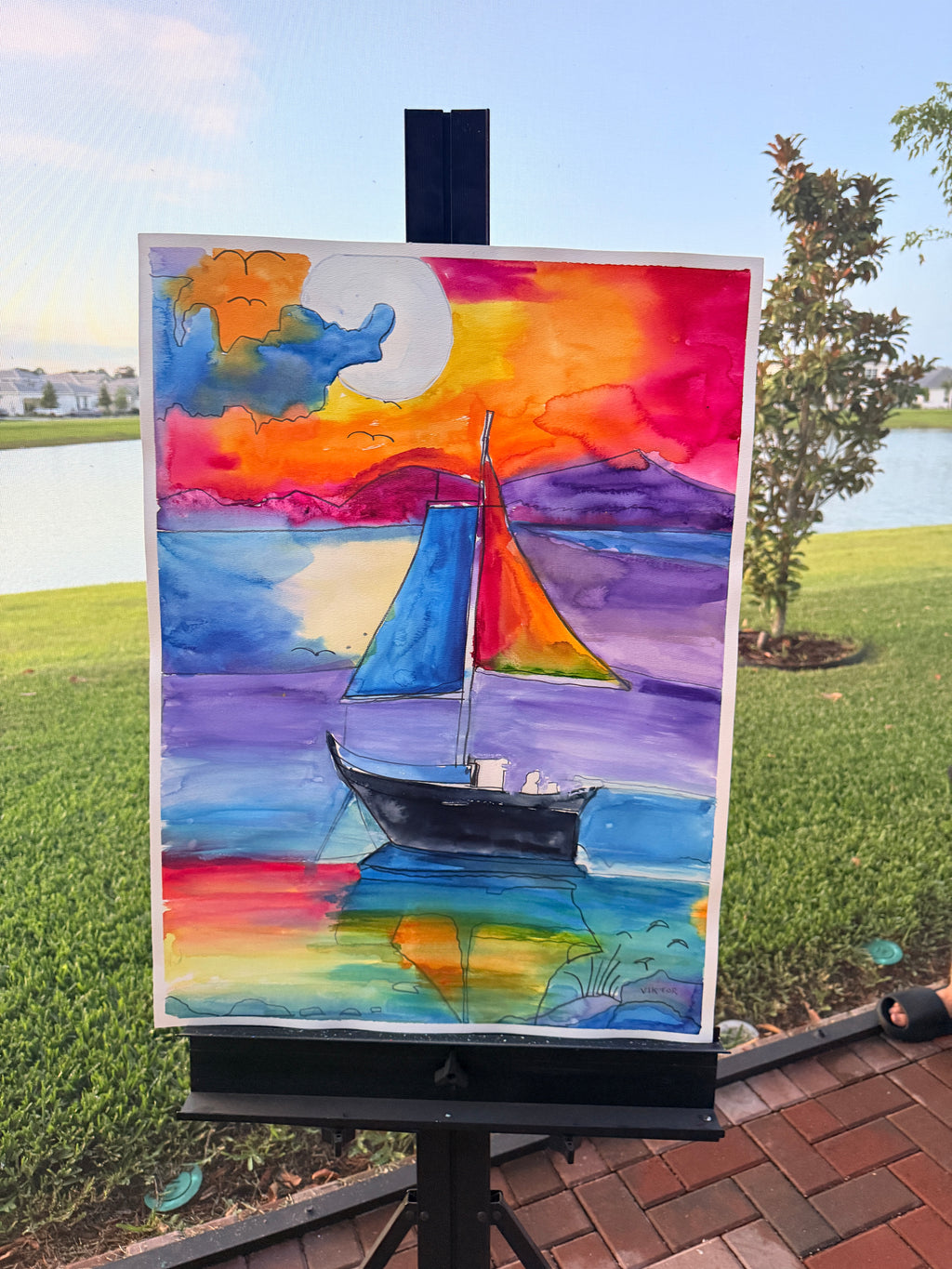 Sail Away - ORIGINAL Watercolor artwork 22x30”
