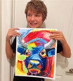 The Colorful Yak - ORIGINAL  14x17”