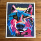 Rudi, The Colorful Wolf  - ORIGINAL  14x17”