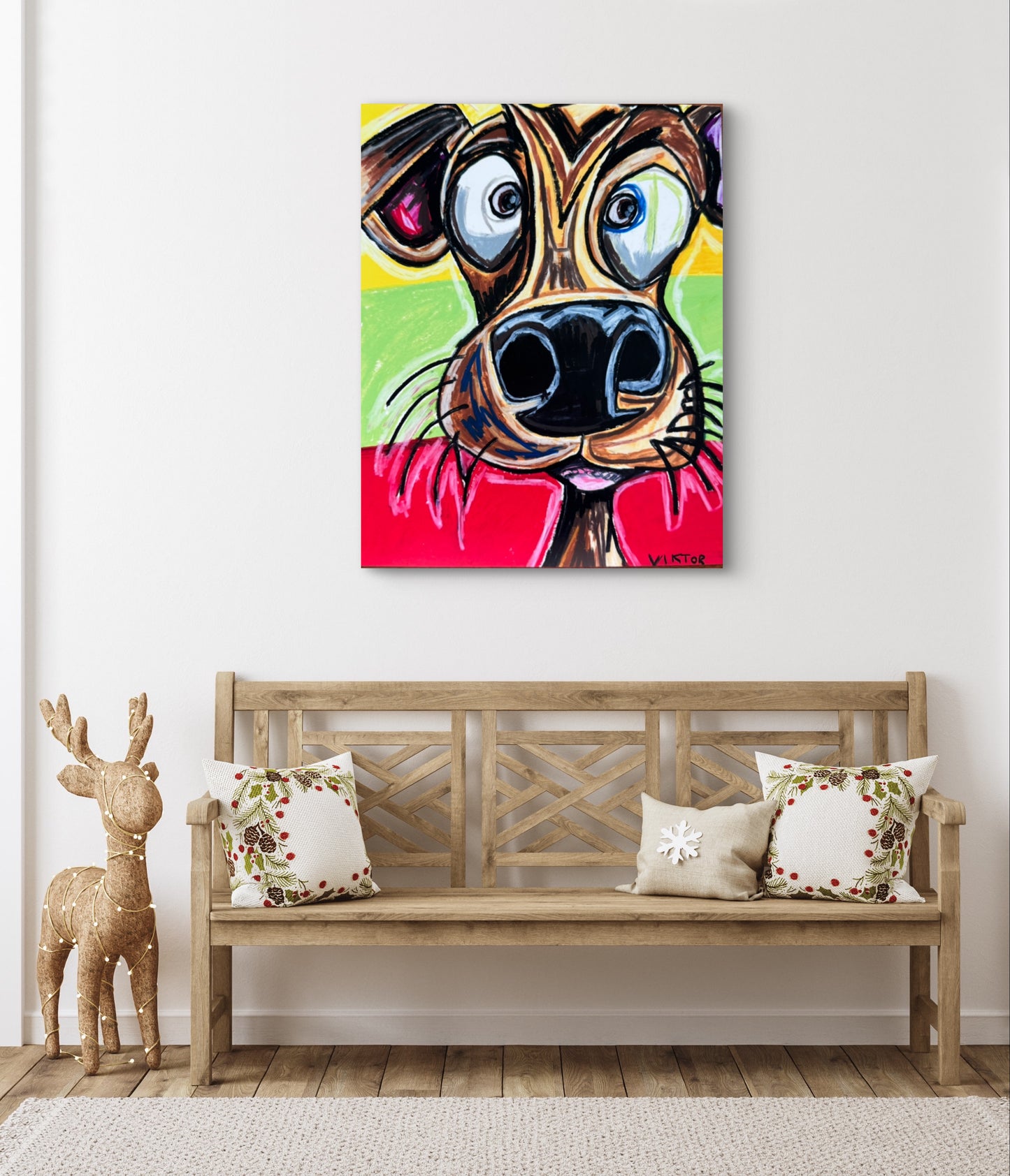 Dog (with Flag) - Art Prints