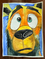 Watercolor Dog - ORIGINAL Watercolor artwork 22x30”