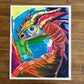 Magical Dragon - ORIGINAL  OIL PASTEL ARTWORK - 14x17""