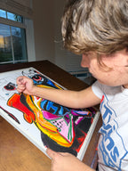 Vibrant Vesper - ORIGINAL OIL PASTEL ARTWORK - 19x24" (video attached)