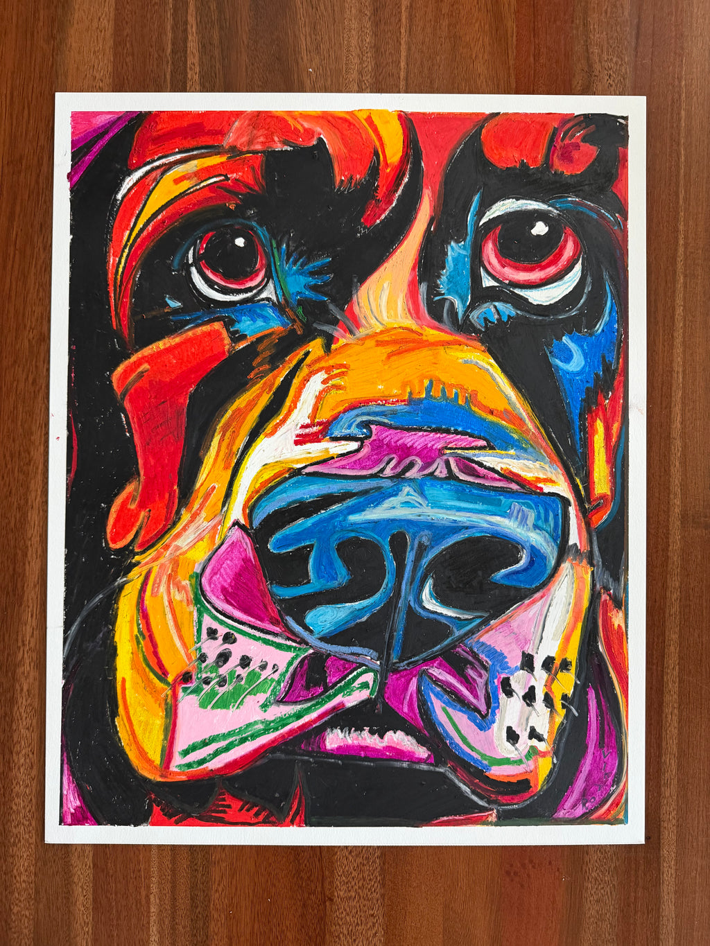 Vibrant Vesper - ORIGINAL OIL PASTEL ARTWORK - 19x24" (video attached)