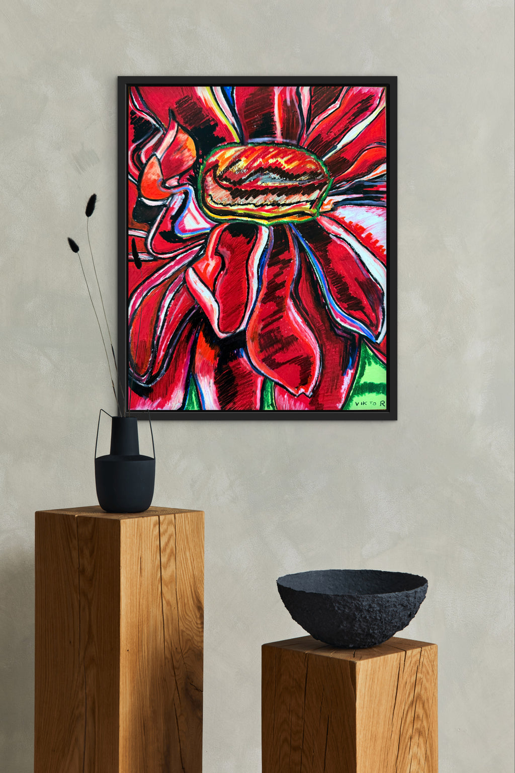 Red Zinnia - Art Prints