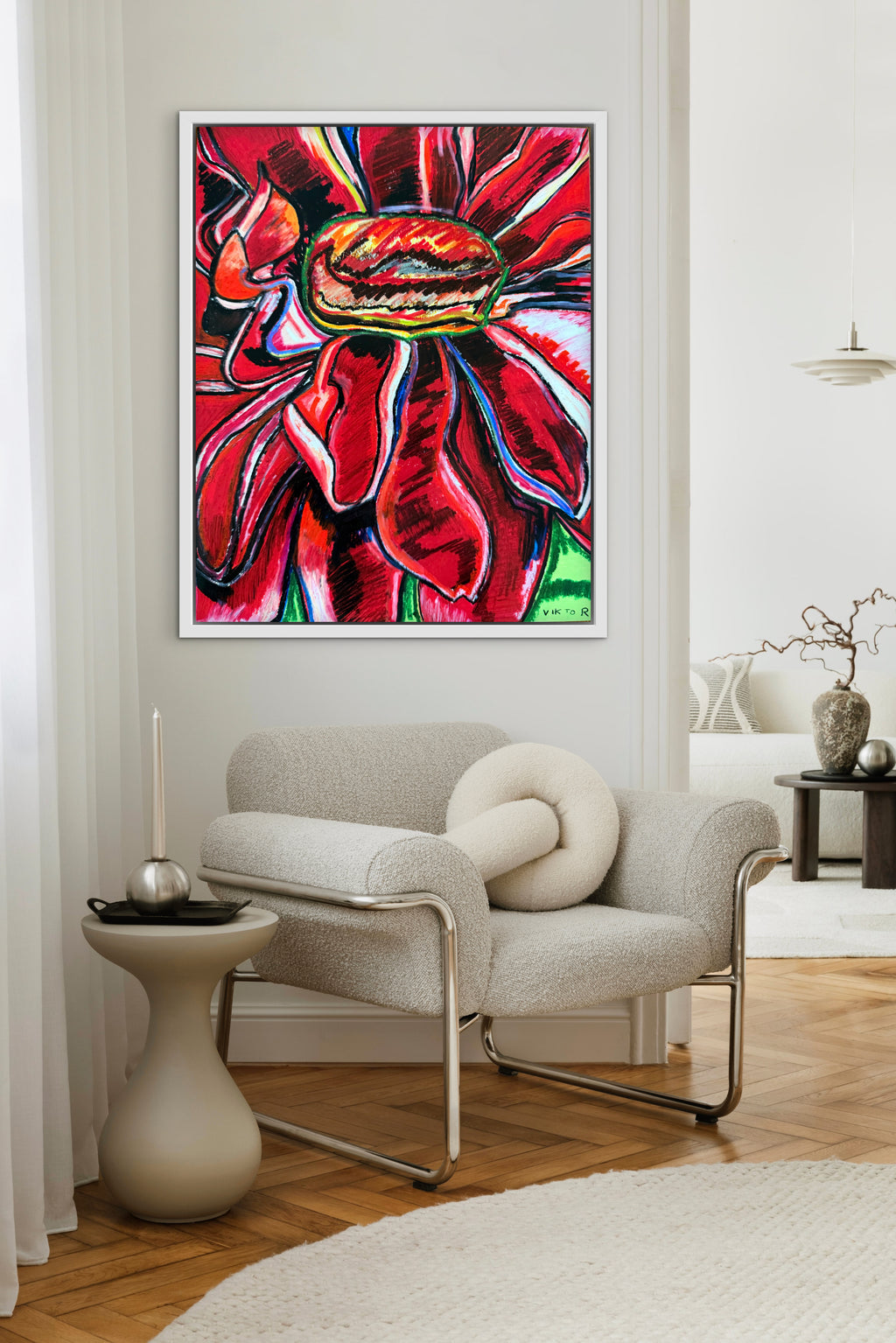 Red Zinnia - Art Prints