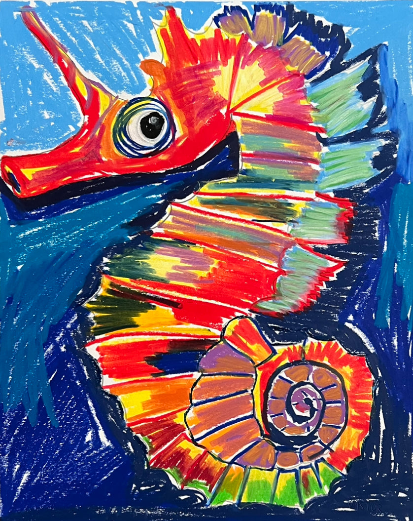 The Colorful Seahorse - Art Prints