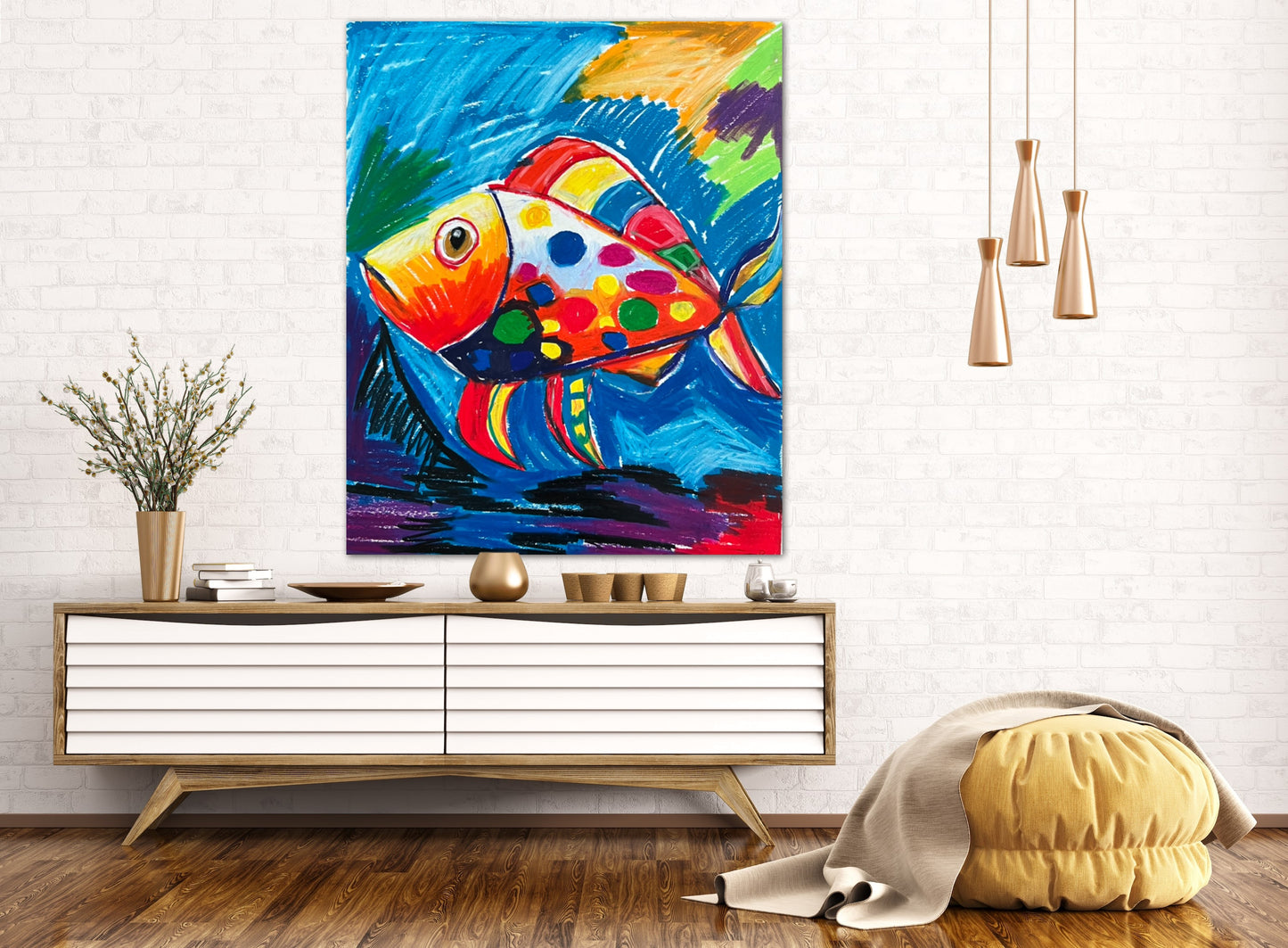 The Colorful Fish - Print, Poster, Stretched Canvas Print