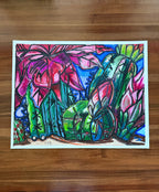 Coralita - ORIGINAL OIL PASTEL ARTWORK - 19x24"(video attached)