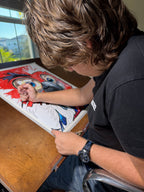 Red Ember - ORIGINAL OIL PASTEL ARTWORK - 19x24"(video attached) - Vichy's Art