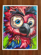 Red Ember - ORIGINAL OIL PASTEL ARTWORK - 19x24"(video attached) - Vichy's Art