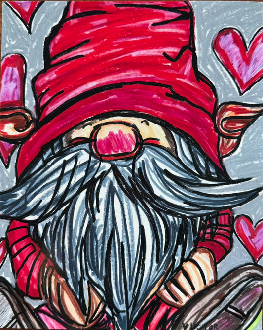 Valetine's Gnome  - Art Prints