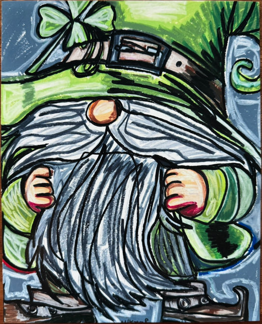 St Patrick's Gnome  - Art Prints