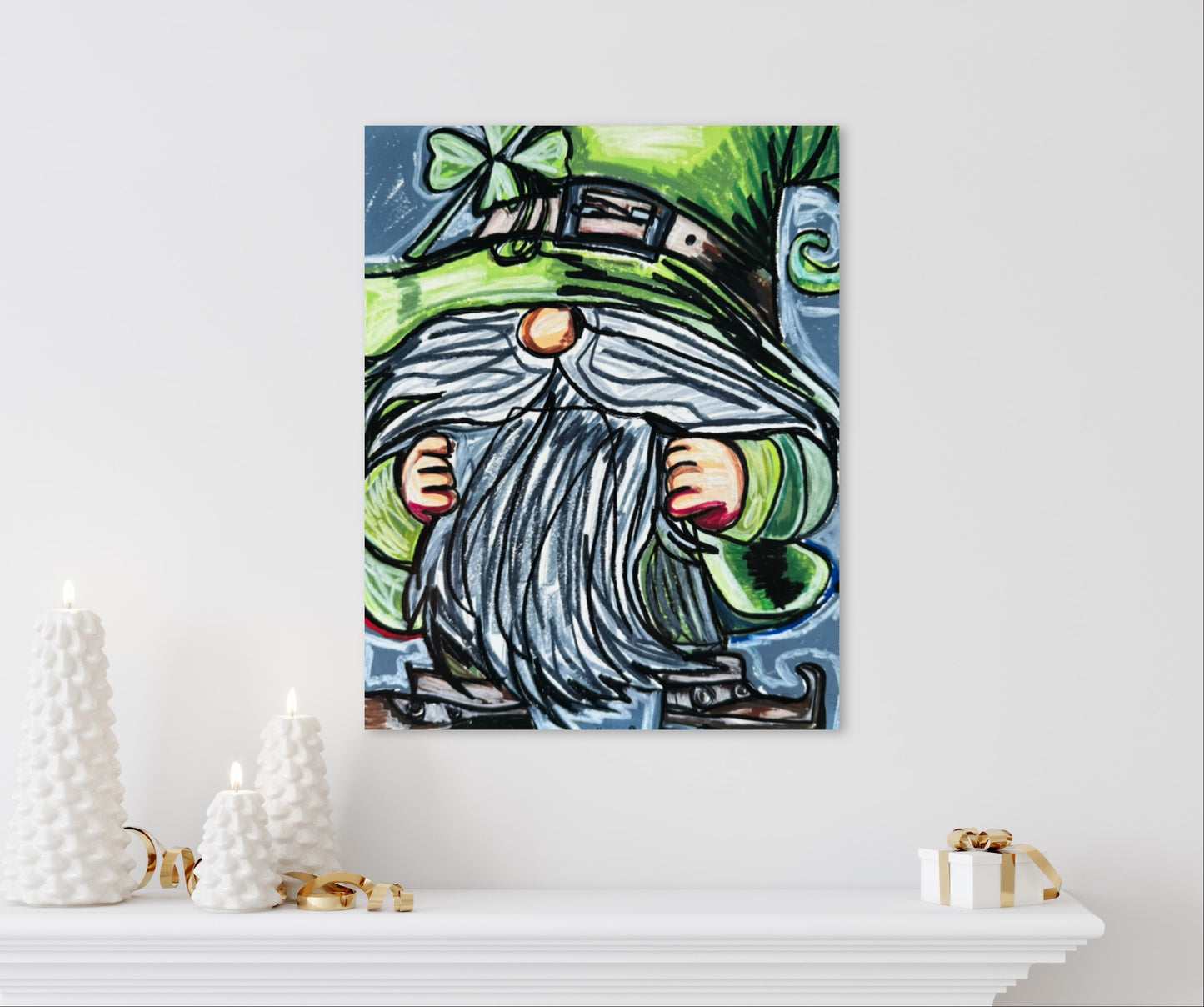 St Patrick's Gnome  - Art Prints