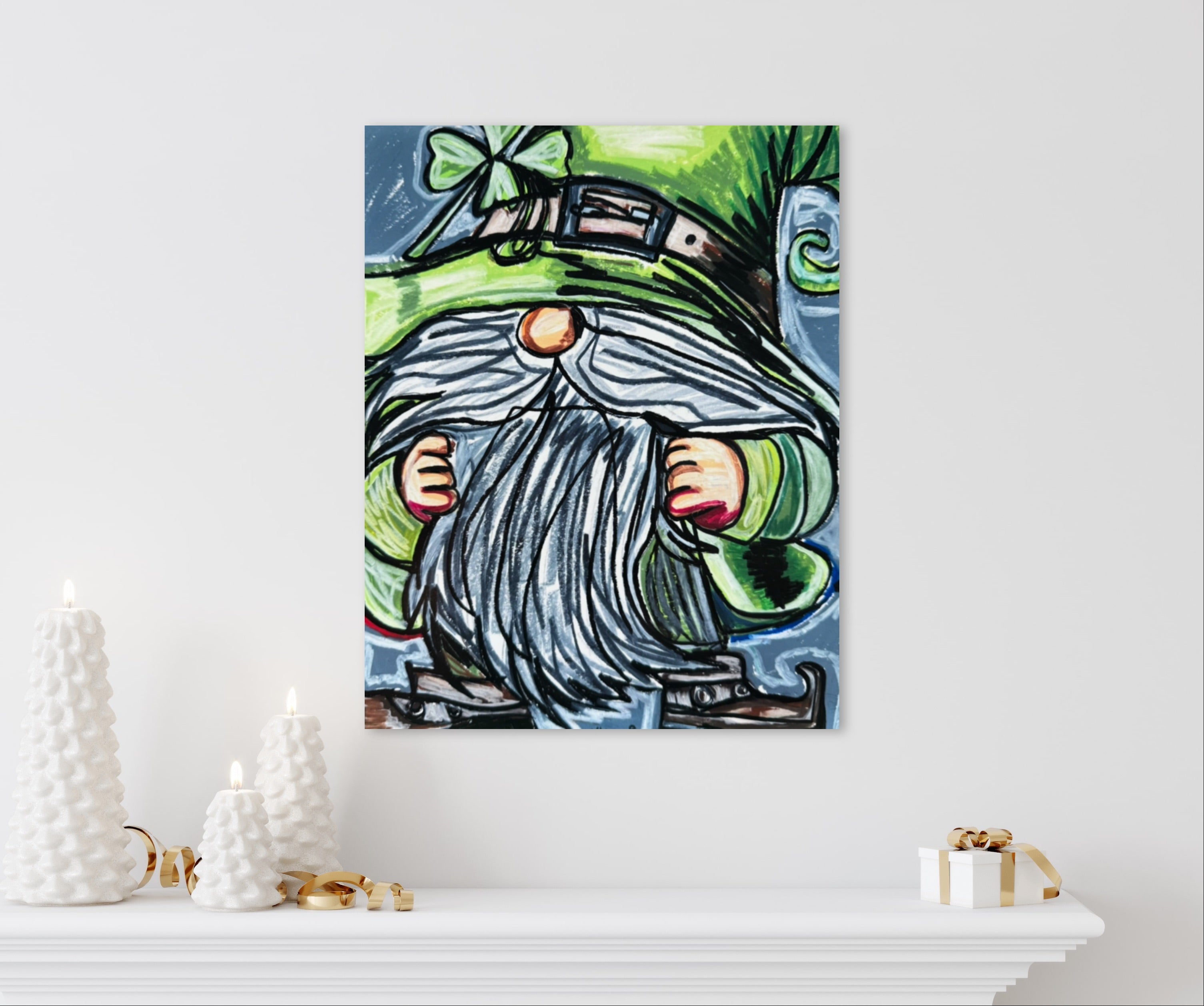 St Patrick's Gnome  - Art Prints