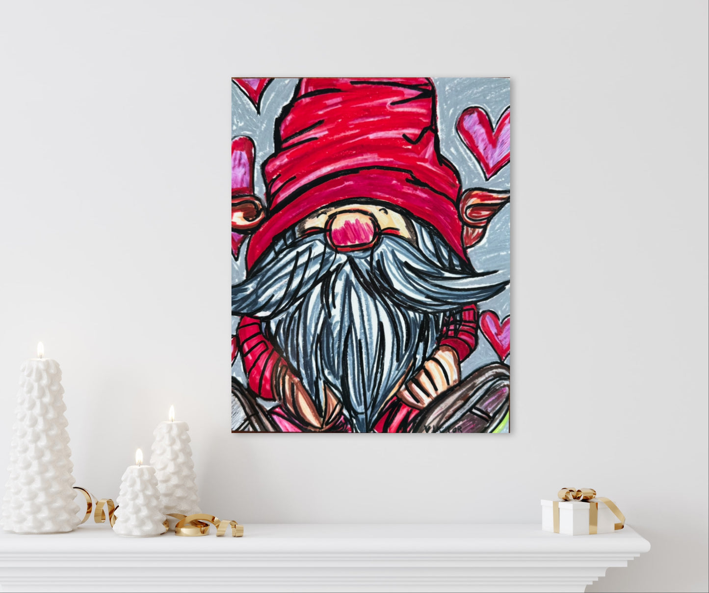 Valetine's Gnome  - Art Prints