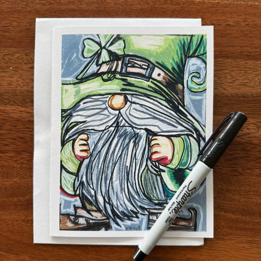 St Patrick's Gnome - Greeting cards