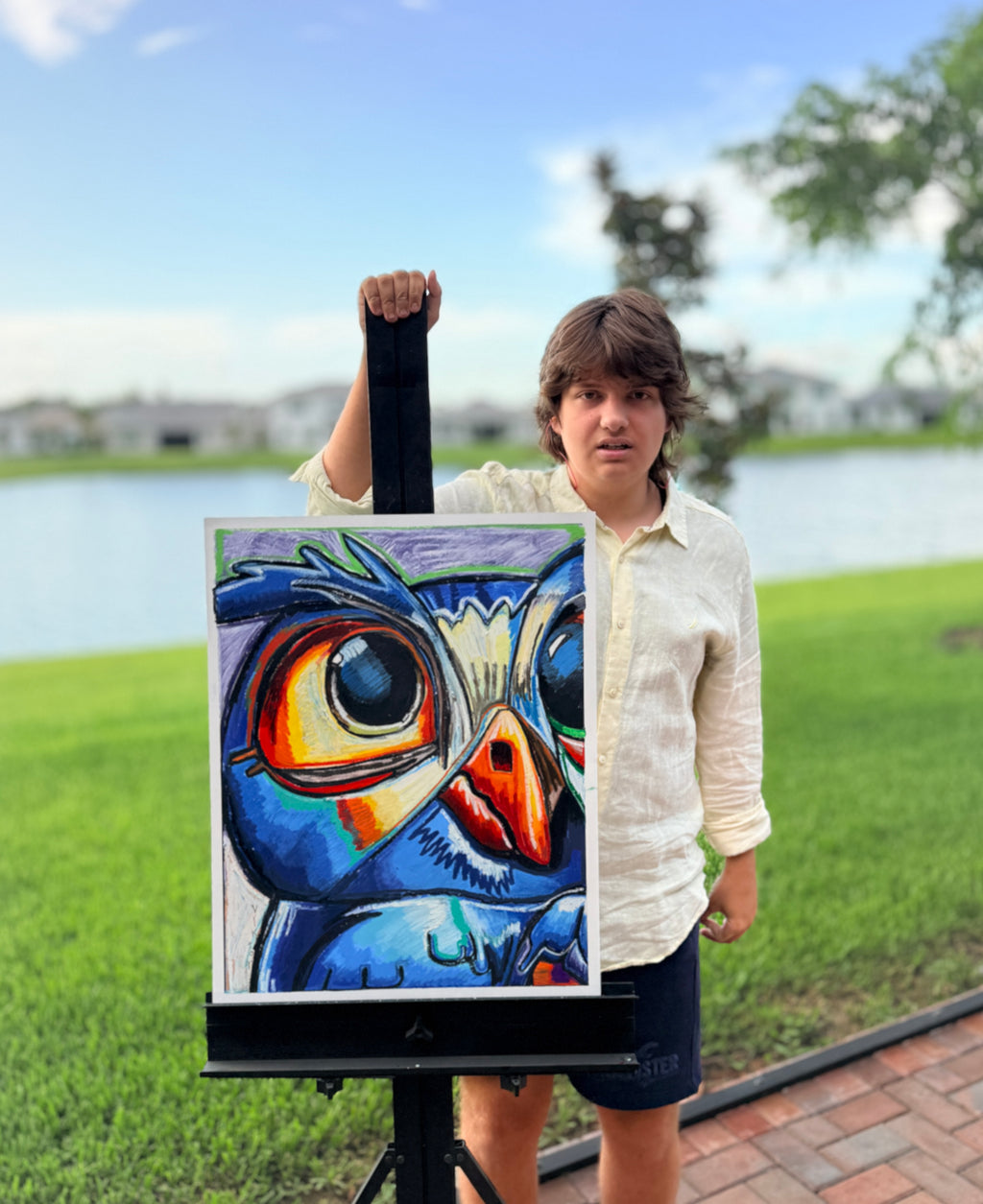 Spectra of Night - Original oil pastels artwork 19x24” (video attached)