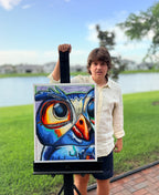Spectra of Night - Original oil pastels artwork 19x24” (video attached)