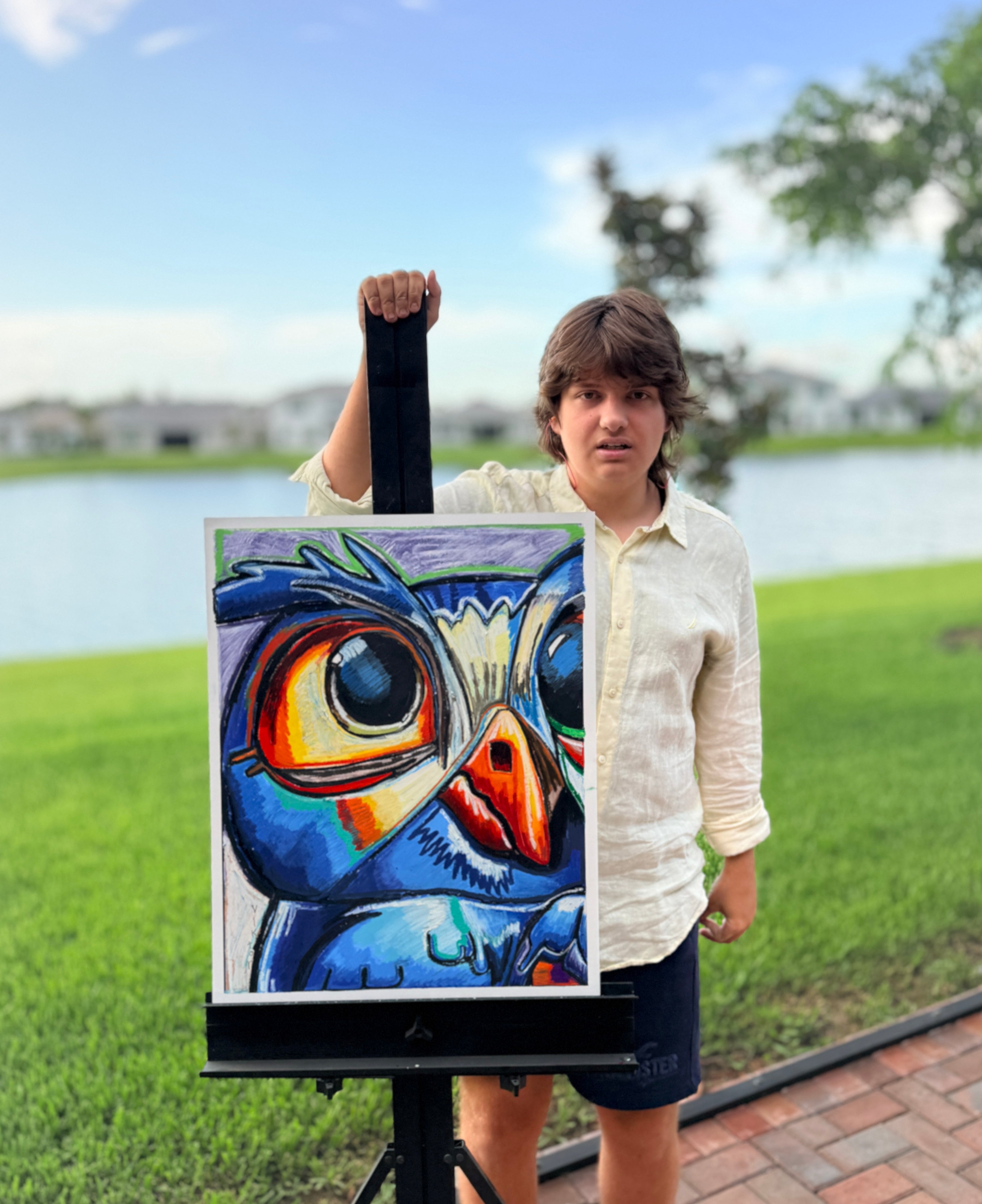 Spectra of Night - Original oil pastels artwork 19x24” (video attached)
