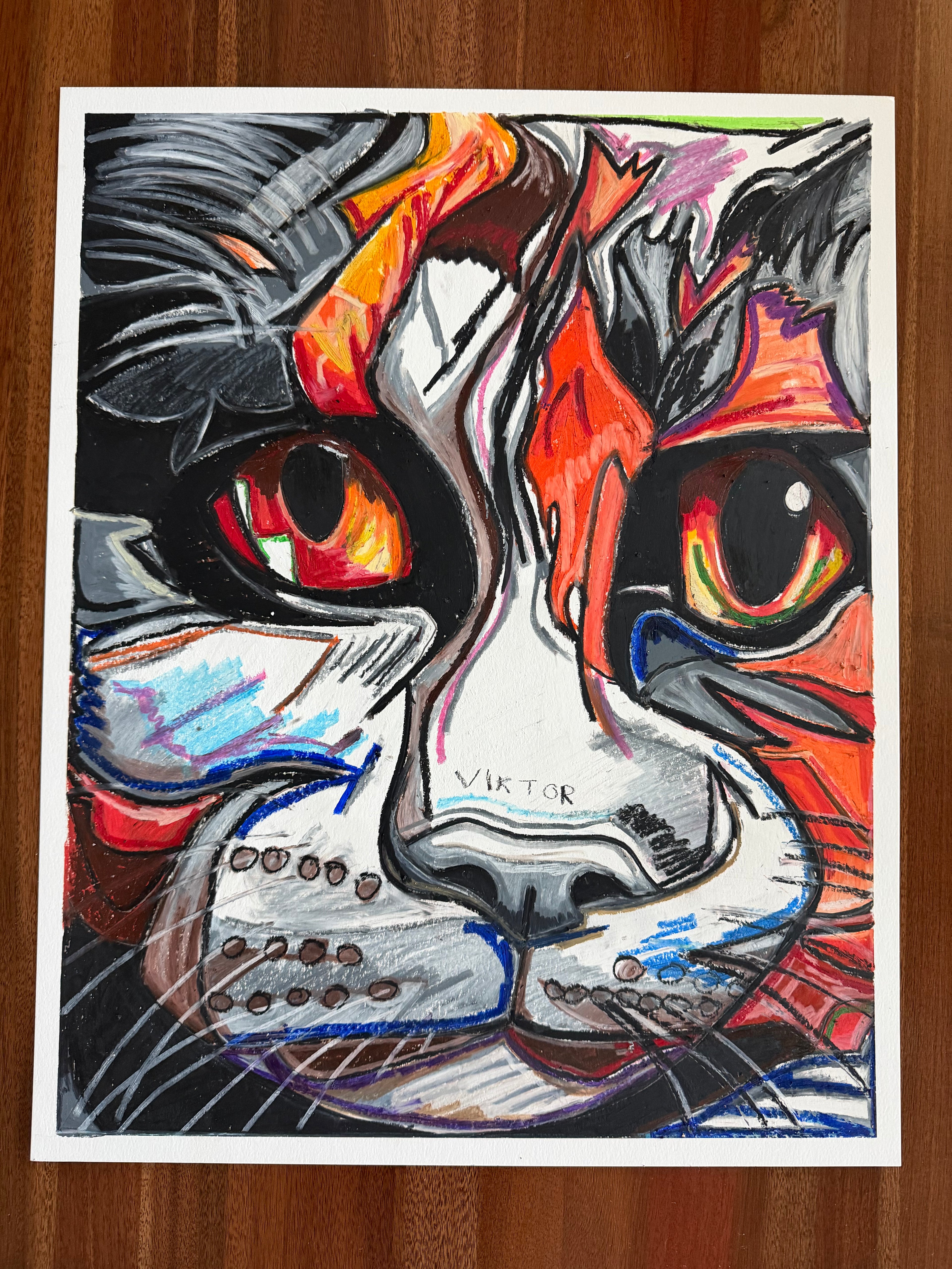 Marmalade Muse - ORIGINAL OIL PASTEL ARTWORK - 19x24"(video attached)