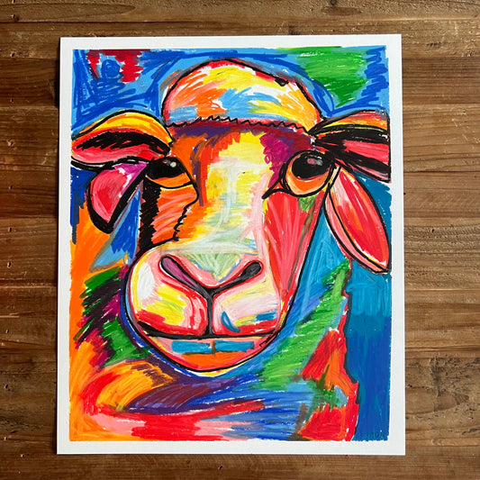 Baa Baa the Colorful Sheep - ORIGINAL  14x17”