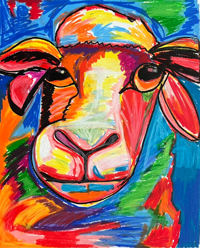 Baa Baa the Colorful Sheep - ORIGINAL  14x17”