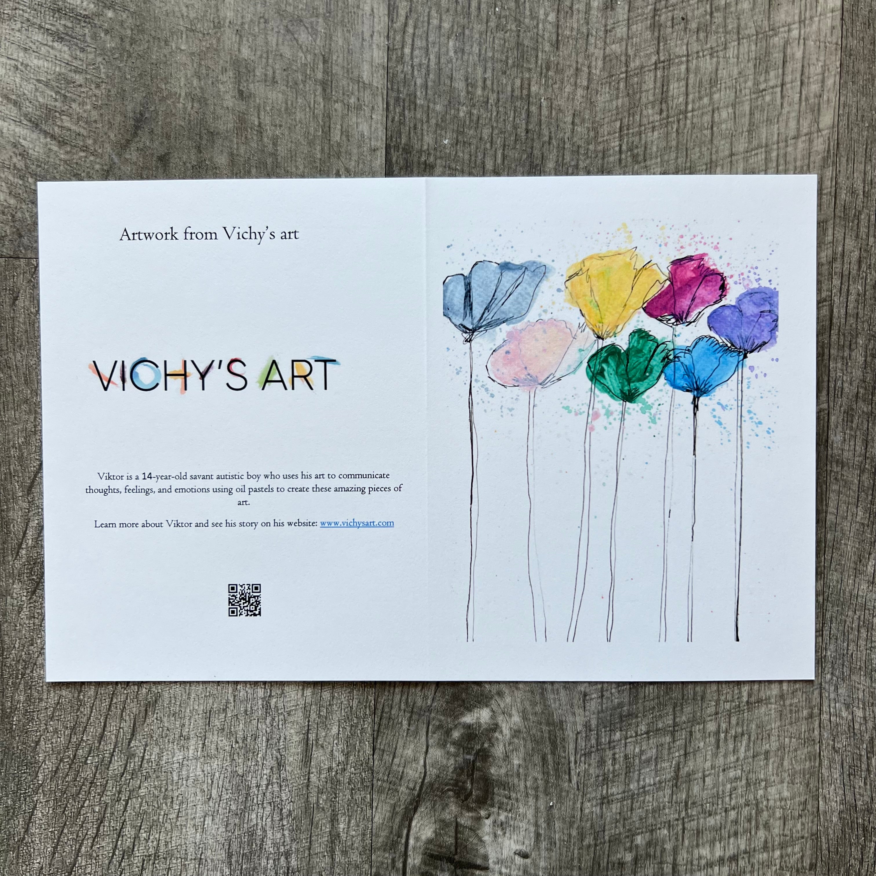 7 Flowers - Greeting card