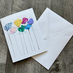 7 Flowers - Greeting card - Vichy's Art