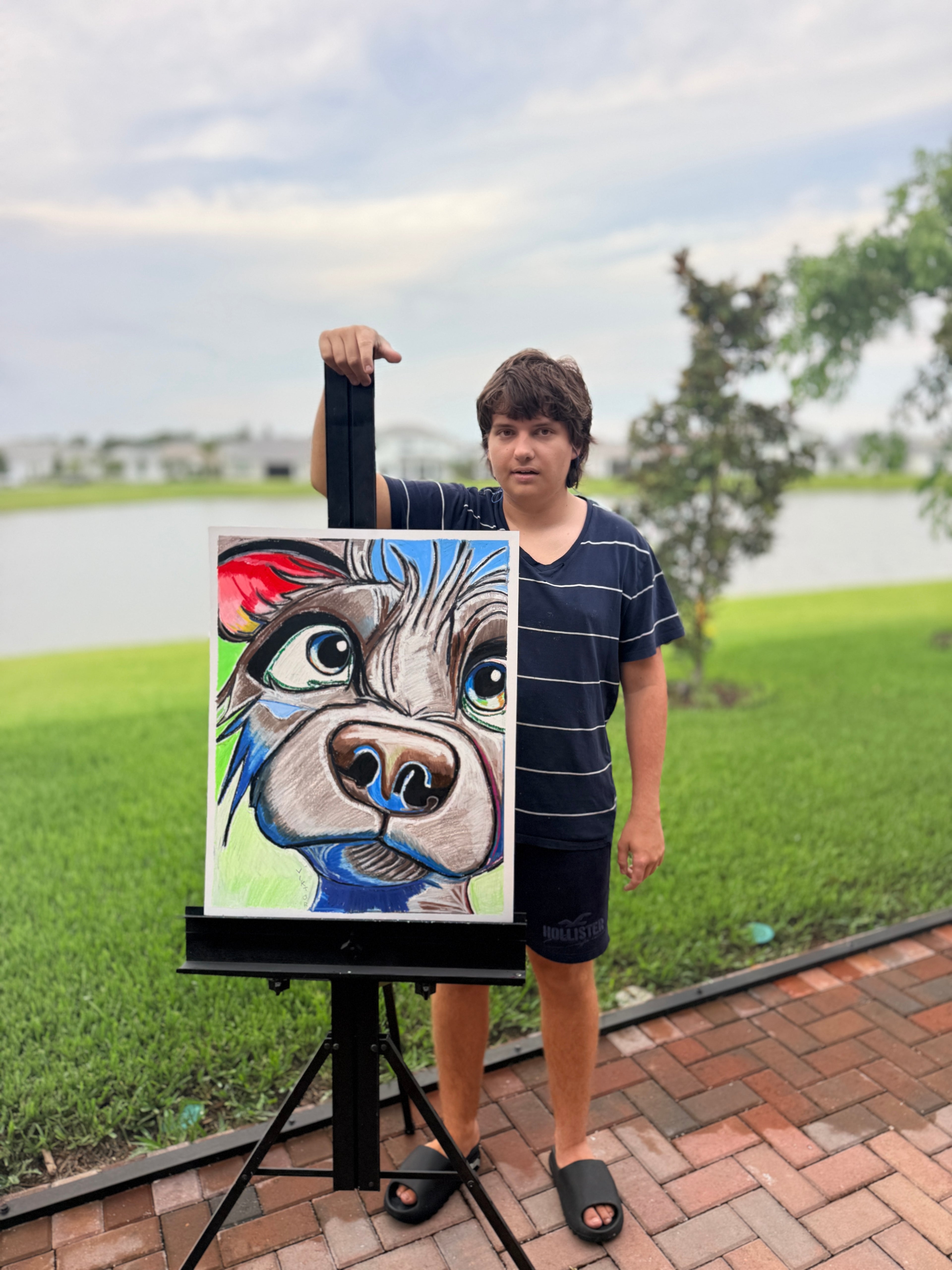 Skylar - Original oil pastels artwork 19x24” (video attached)
