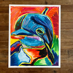 Flip - ORIGINAL OIL PASTEL - 14x17”