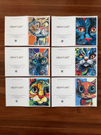 Purrfect Greetings - Greeting cards (set of 6) - Vichy's Art