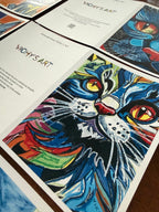 Purrfect Greetings - Greeting cards (set of 6) - Vichy's Art