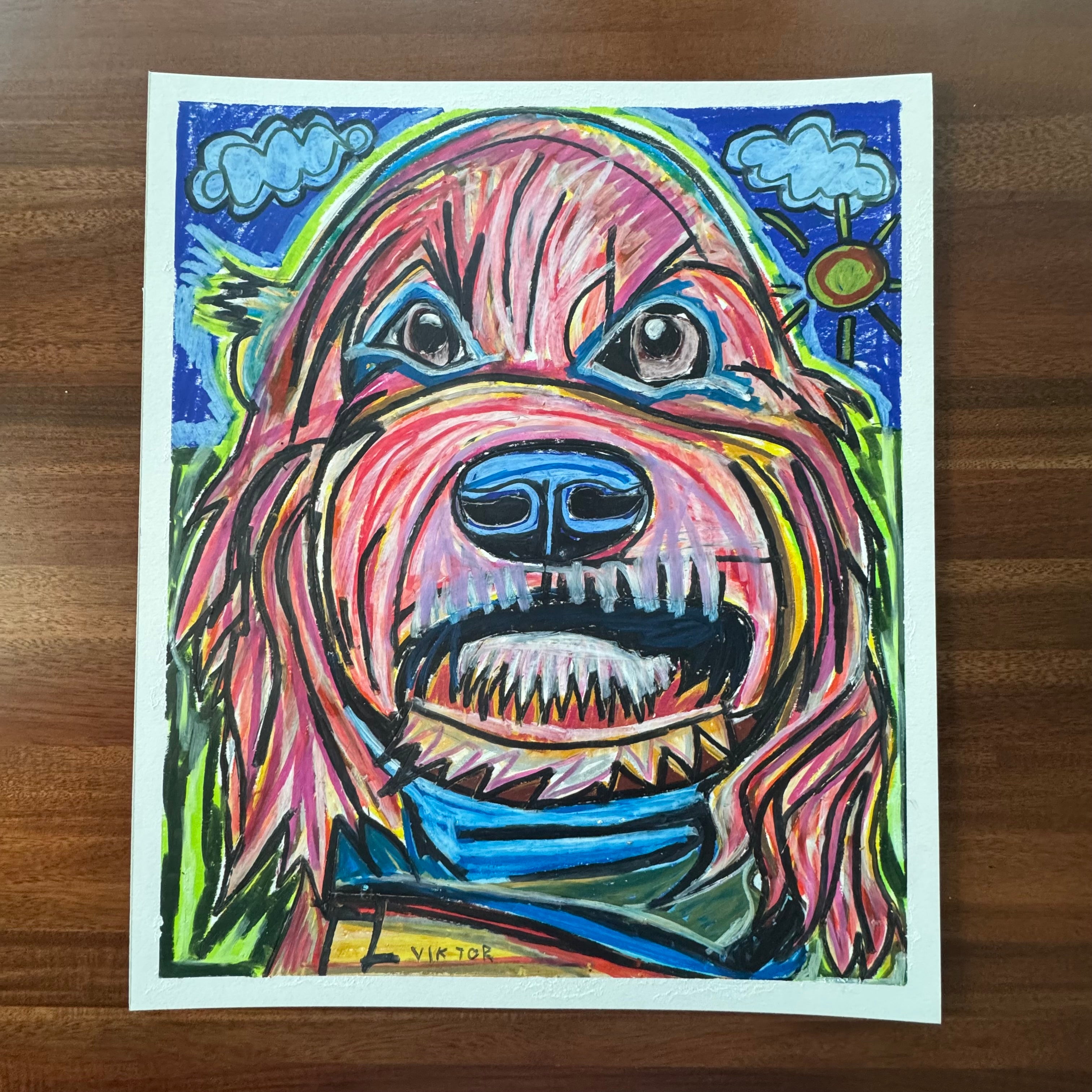 The Colorful Doodle - ORIGINAL 16x19” - Vichy's Art