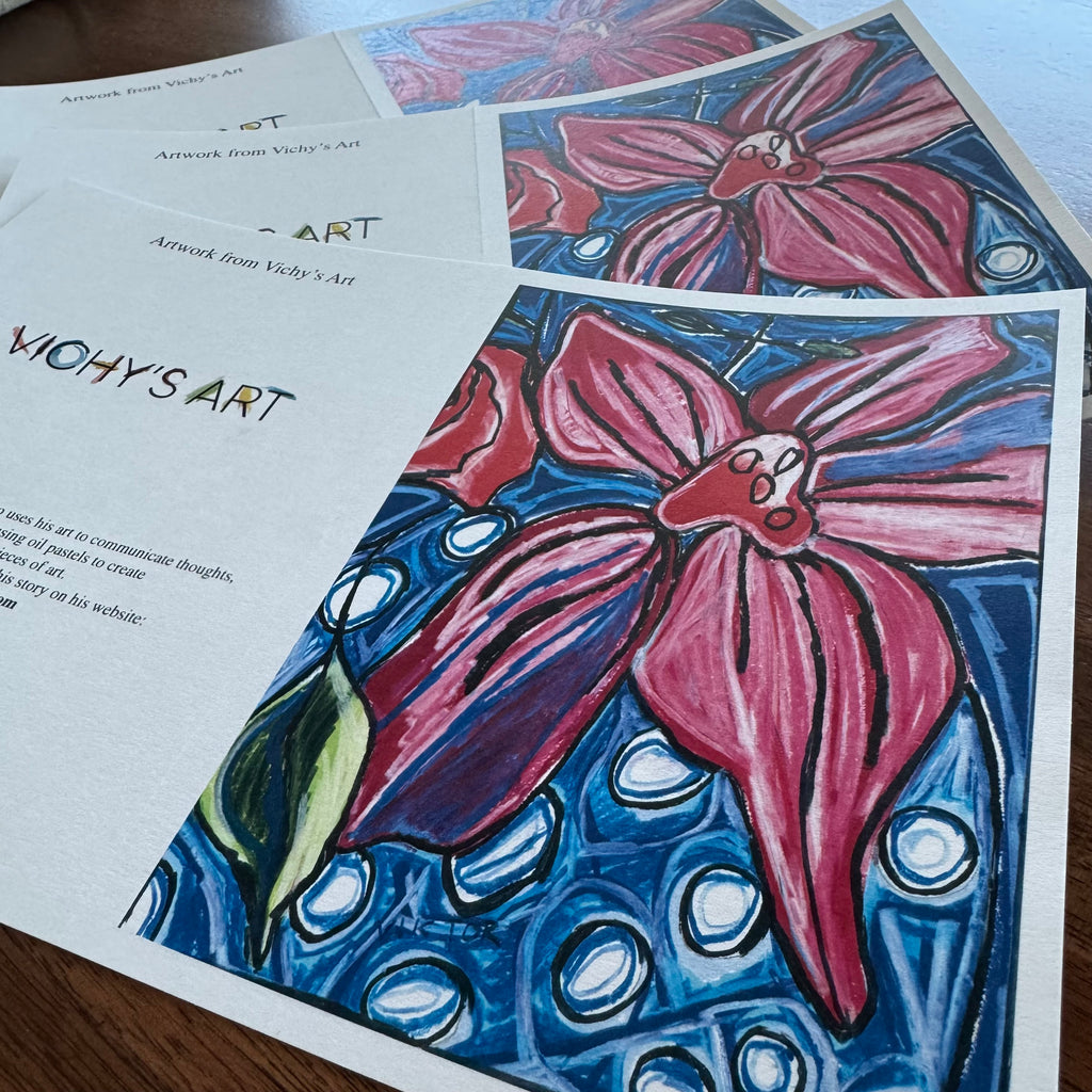 Pink Flower  - Greeting cards