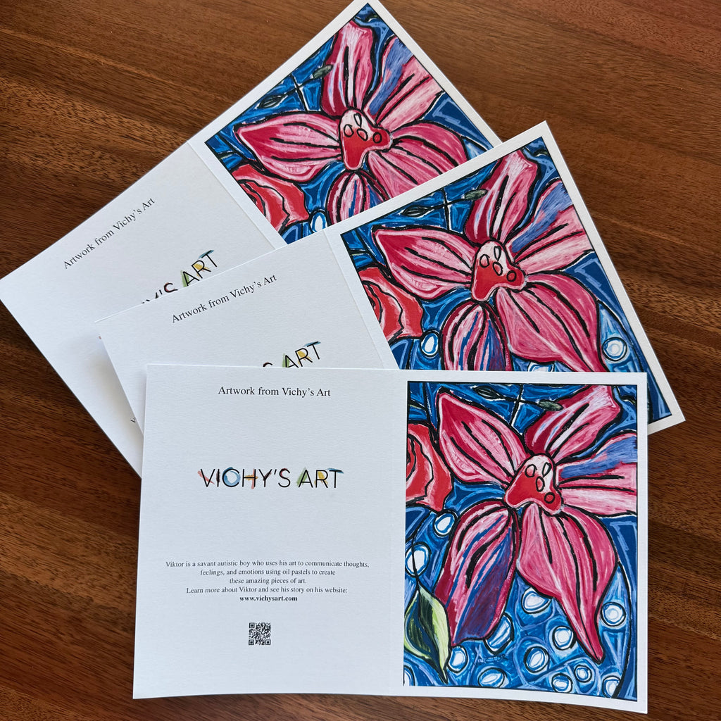 Pink Flower  - Greeting cards