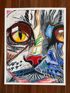 Colorful Conquest - ORIGINAL OIL PASTEL ARTWORK - 19x24" (video attached) - Vichy's Art