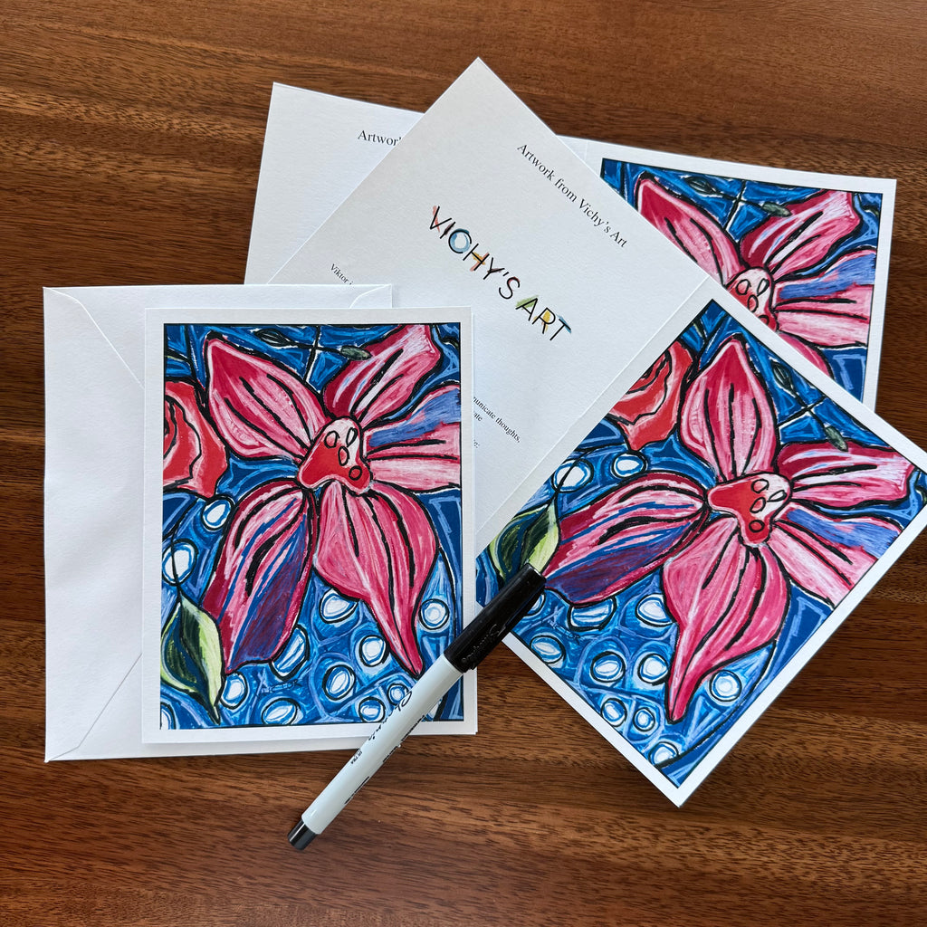 Pink Flower  - Greeting cards