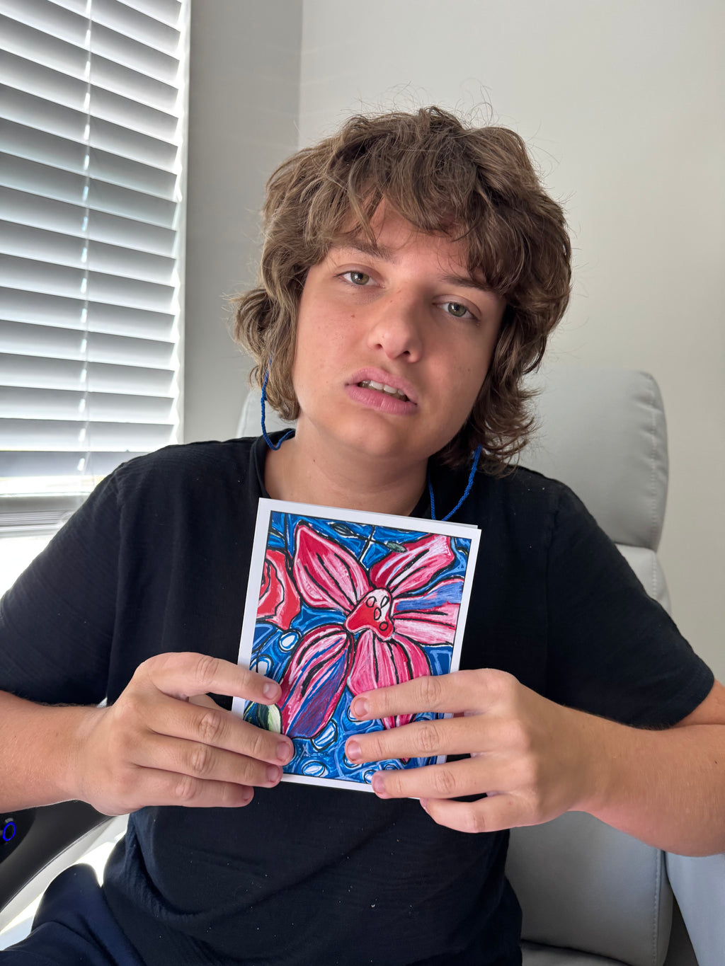 Pink Flower  - Greeting cards