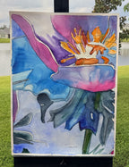 Violet Whisper - ORIGINAL Watercolor artwork 22x30”