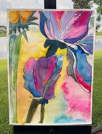 Purple Requiem - ORIGINAL Watercolor artwork 22x30”